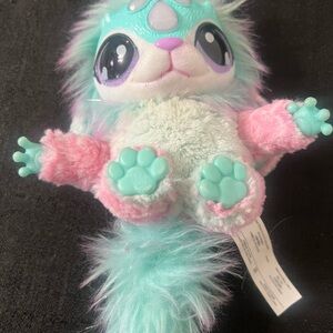 Moose Toys Magic Mixies Interactive 7" Cotton Candy Plush Doll Lights And Sounds